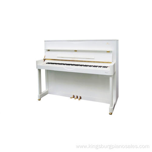 upright piano in front of window